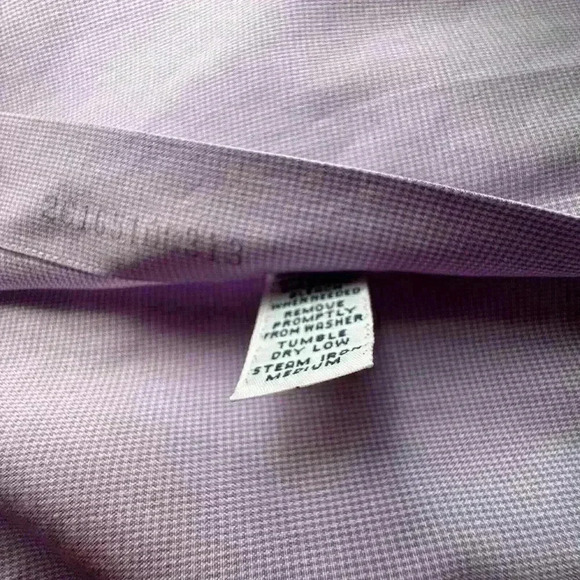 Ralph Lauren L Blake 2 Ply Cotton Purple Small Check W/ Green Pony Button Down - Picture 7 of 7